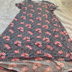 Lula roe Carly dress floral large Euc
